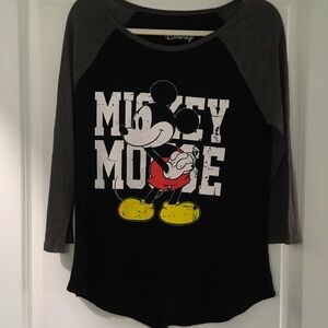 Disney Mickey Mouse T-Shirt -Large - Black